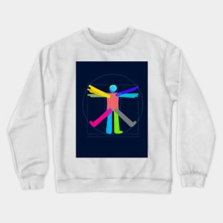 Vitruvian man, illustration, (C053/4064) Crewneck Sweatshirt